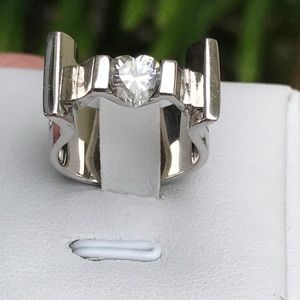 925 Unique Heart Ring